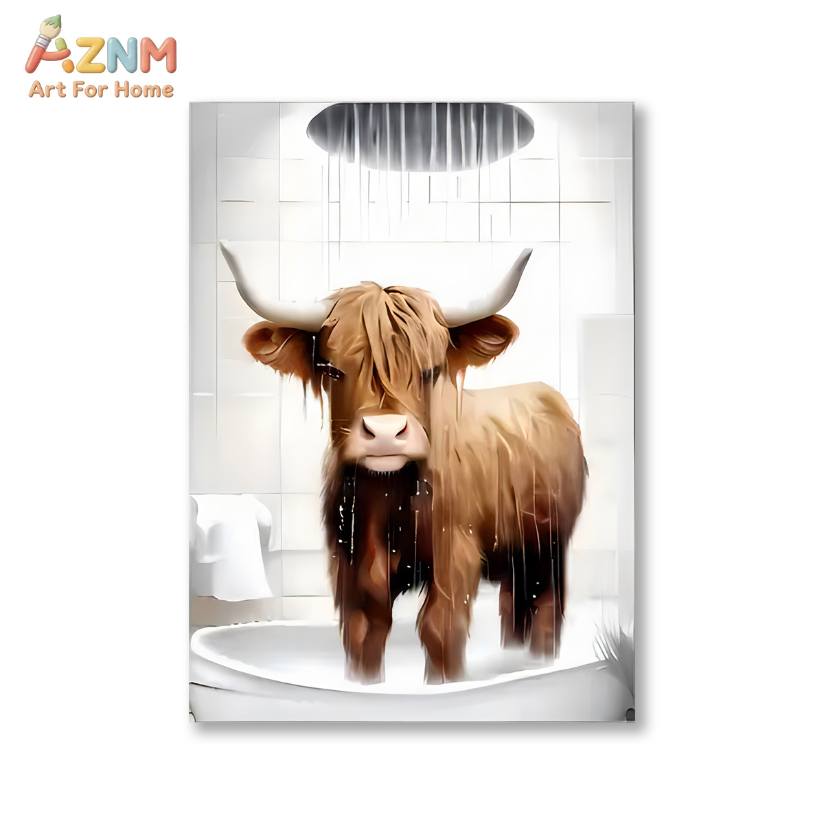 AZNM Funny Highland Cow Bathro - Home Bathroom Scene ulasan dan harga