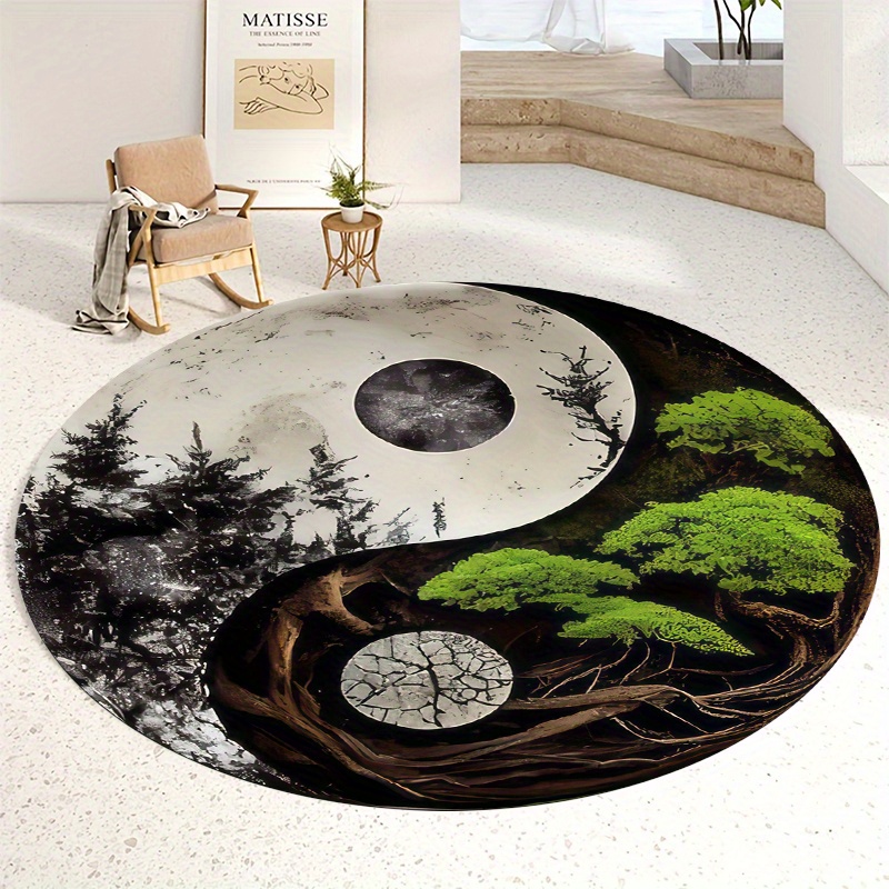 1pc Taiji-Style Night Scene Ro - Home Bathroom Scene ulasan dan harga