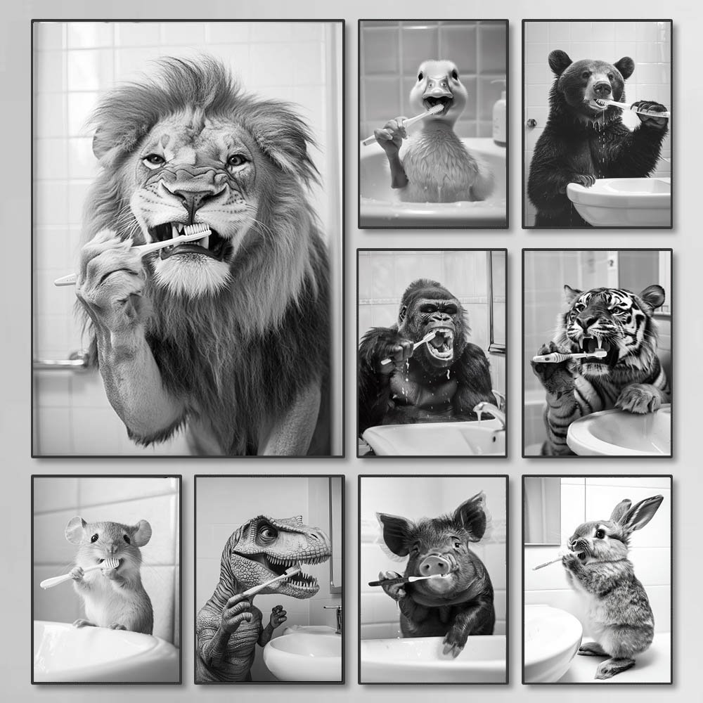 Black White Funny Bathroom Bru - Home Bathroom Pictures ulasan dan harga