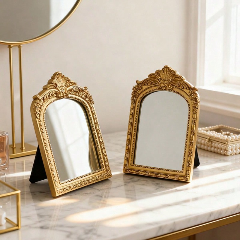 Arched Carved Decorative Mirro - Home Living Bathroom Vanity ulasan dan harga