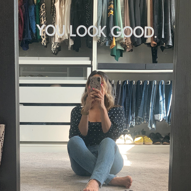 You Look Good Mirror Wall Stic - Home Bathroom Quotes ulasan dan harga