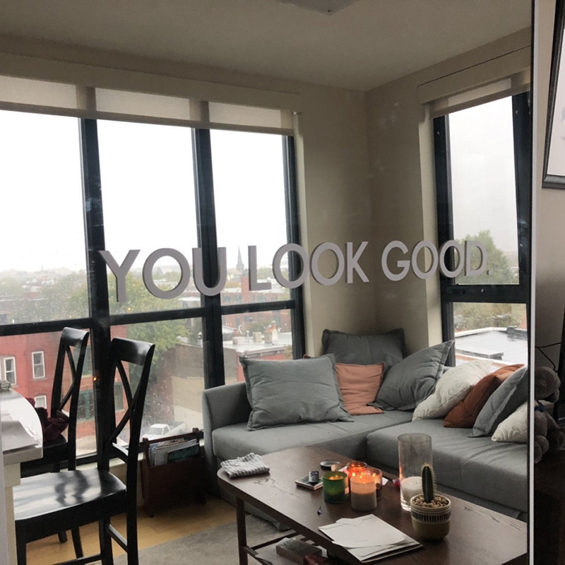 You Look Good Mirror Wall Stic - Home Bathroom Quotes ulasan dan harga