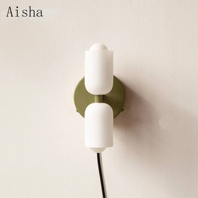 Glass Wall Light Simple Double - Home Bathroom Design Simple ulasan dan harga