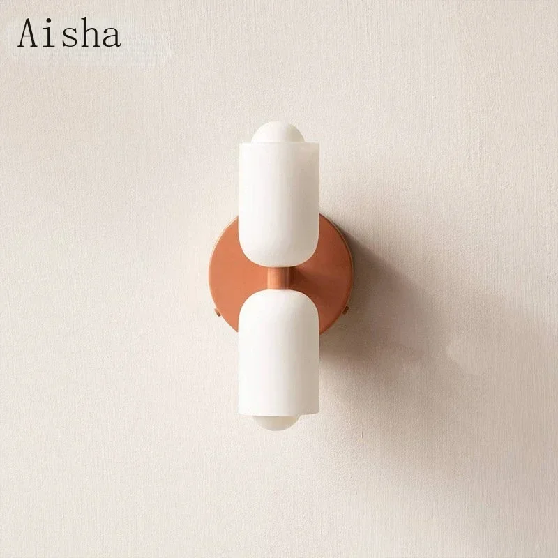 Glass Wall Light Simple Double - Home Bathroom Design Simple ulasan dan harga