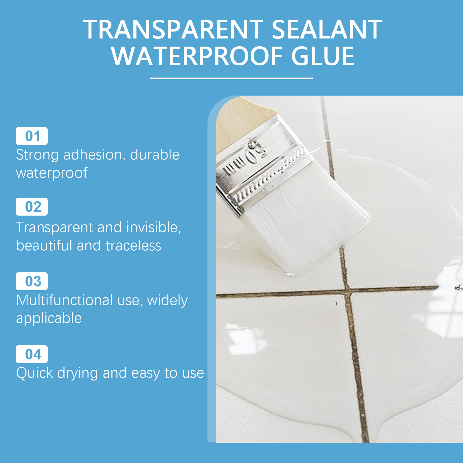 Transparent Waterproof Sealant - Home Bathroom Tiles ulasan dan harga