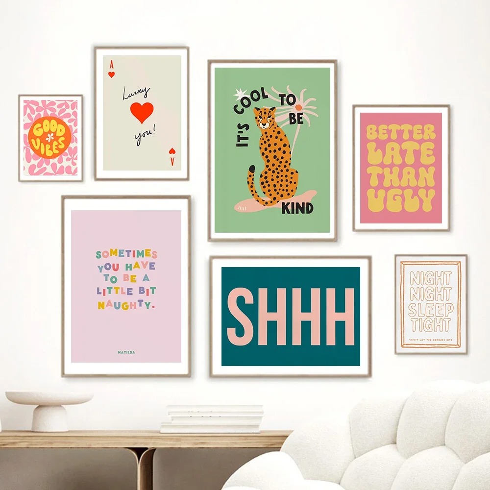 Be Kind Leopard Cheetah Wall P - Home Bathroom Quotes ulasan dan harga