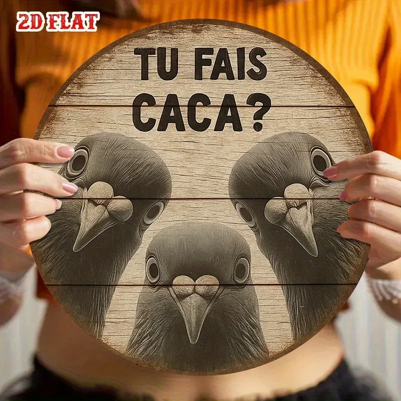 Funny Three Pigeons French Quo - Home Bathroom Quotes ulasan dan harga