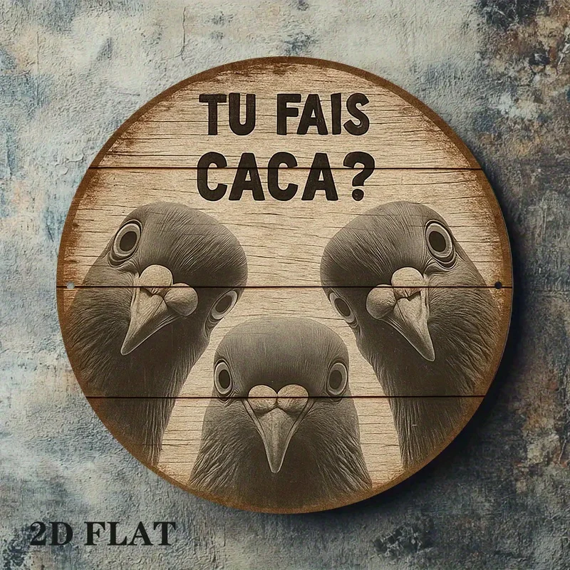 Funny Three Pigeons French Quo - Home Bathroom Quotes ulasan dan harga