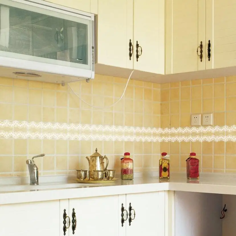 Sweet Lace Design Wallpaper Bo - Home Bathroom Tiles ulasan dan harga