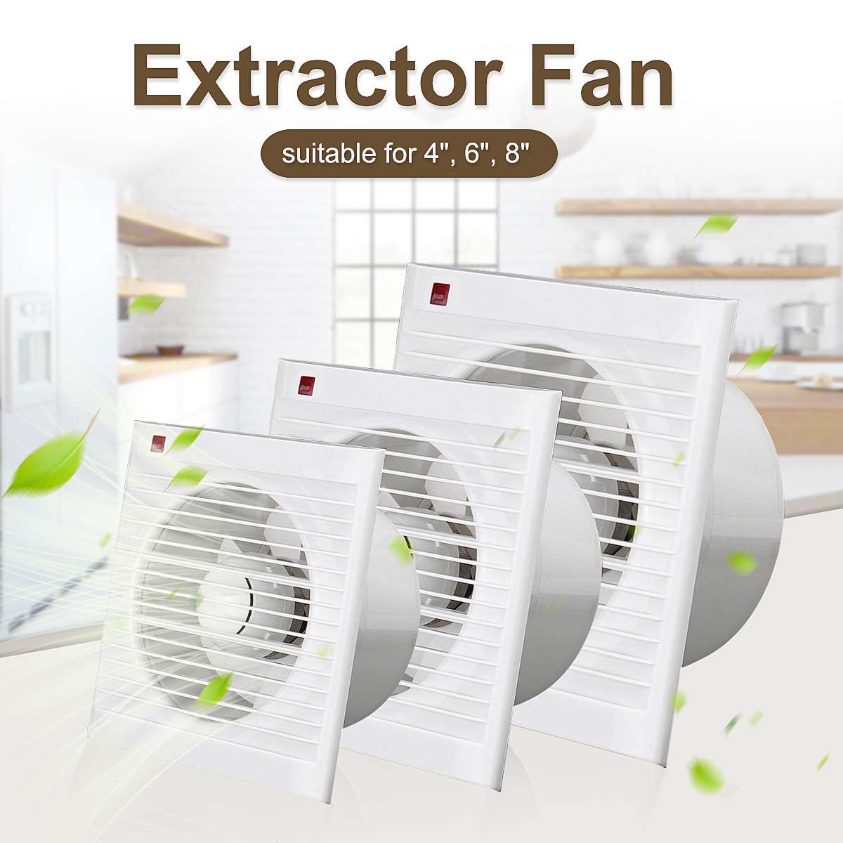 4 Inch 6 Inch 8 Inch 220V Mute - Home Bathroom Fan ulasan dan harga