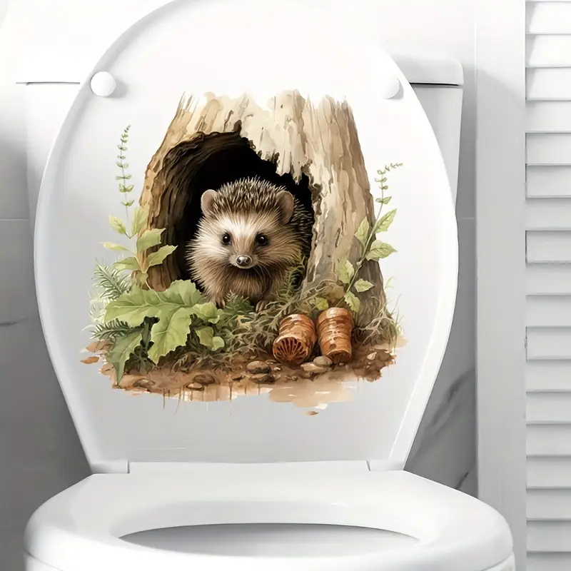 Little Hedgehog Hole Decal, To - Home Toilet Bathroom Design ulasan dan harga
