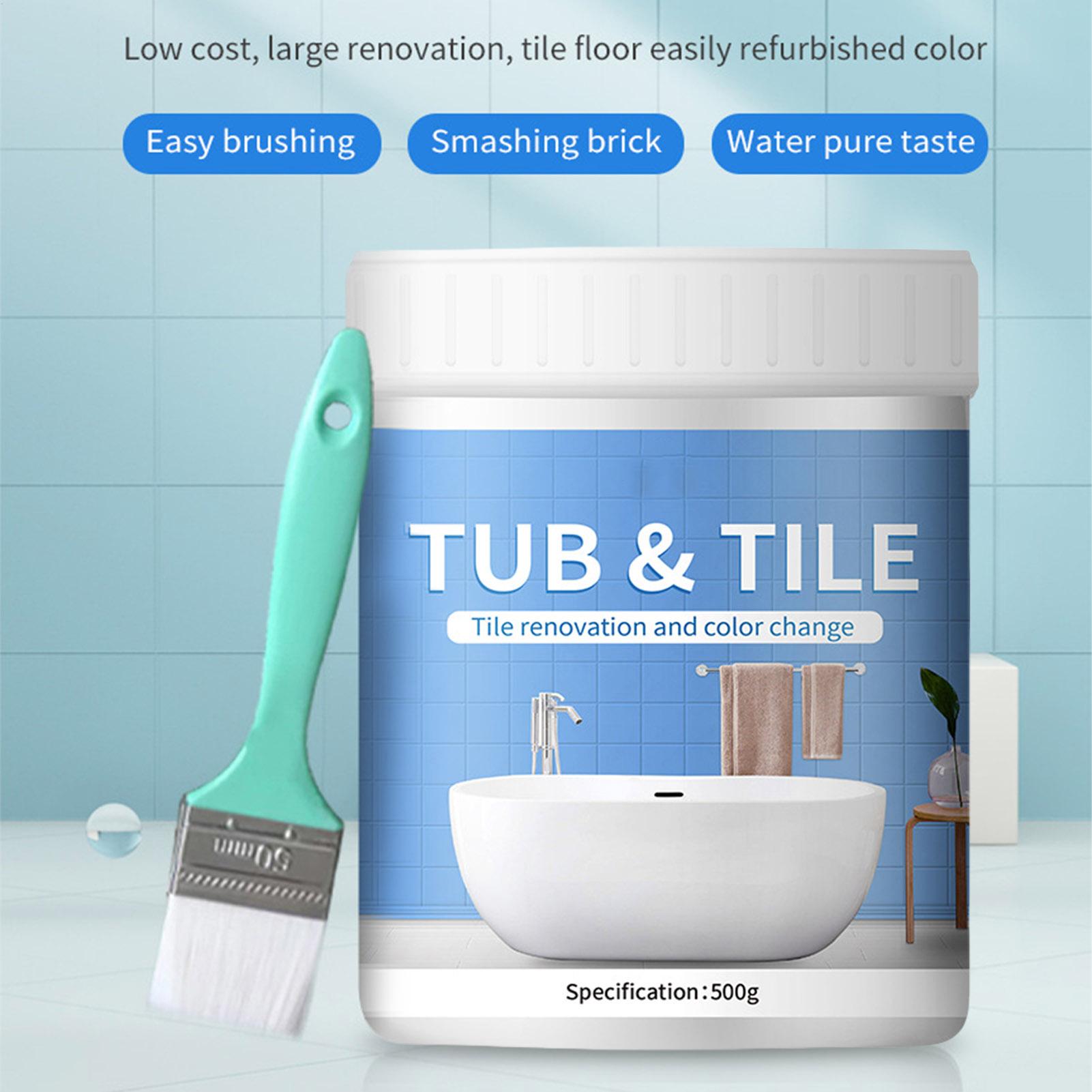 Bathroom Tile Paint Kit 500g W - Home Bathroom Tiles ulasan dan harga