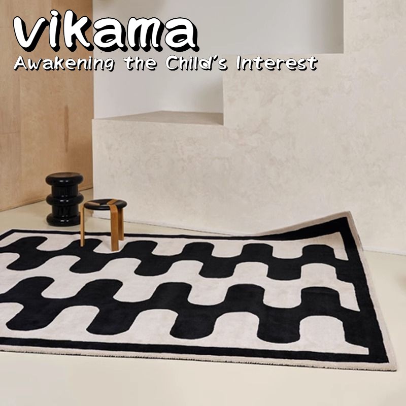 VIKAMA Simple Lines Plush Faux - Home Bathroom Design Simple ulasan dan harga