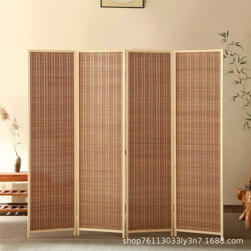 Bamboo Folding Screen Room Div - Home Bathroom Partition ulasan dan harga