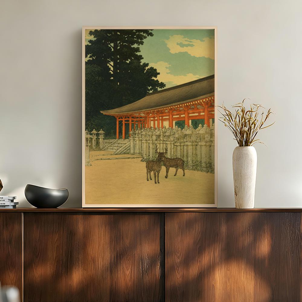 Vintage Japanese Temples Pagod - Home Bathroom Scene ulasan dan harga