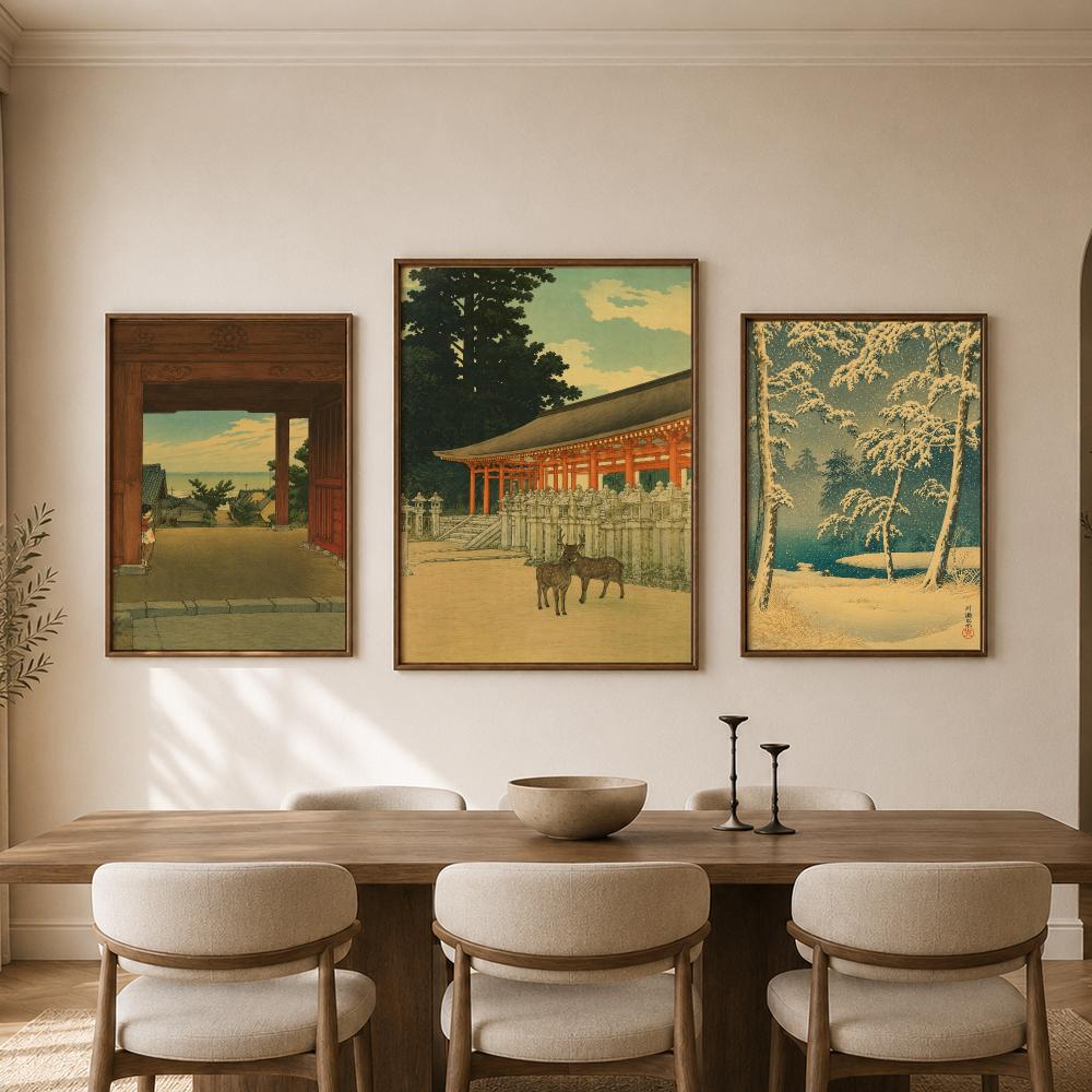 Vintage Japanese Temples Pagod - Home Bathroom Scene ulasan dan harga