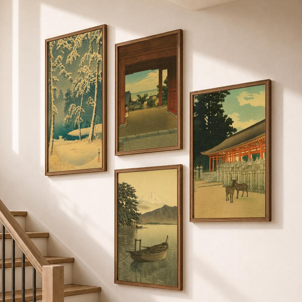 Vintage Japanese Temples Pagod - Home Bathroom Scene ulasan dan harga