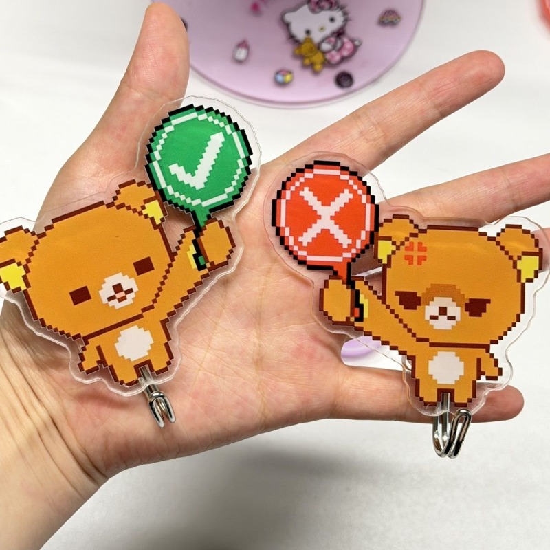 Cute Rilakkuma Adhesive Hooks  - Home Goods Bathroom Decor ulasan dan harga